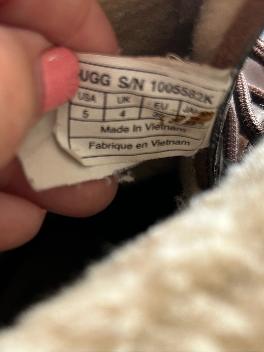 UGG Chestnut Brown Lace-Up Shearling-Trim Boot - Picture 11 of 11